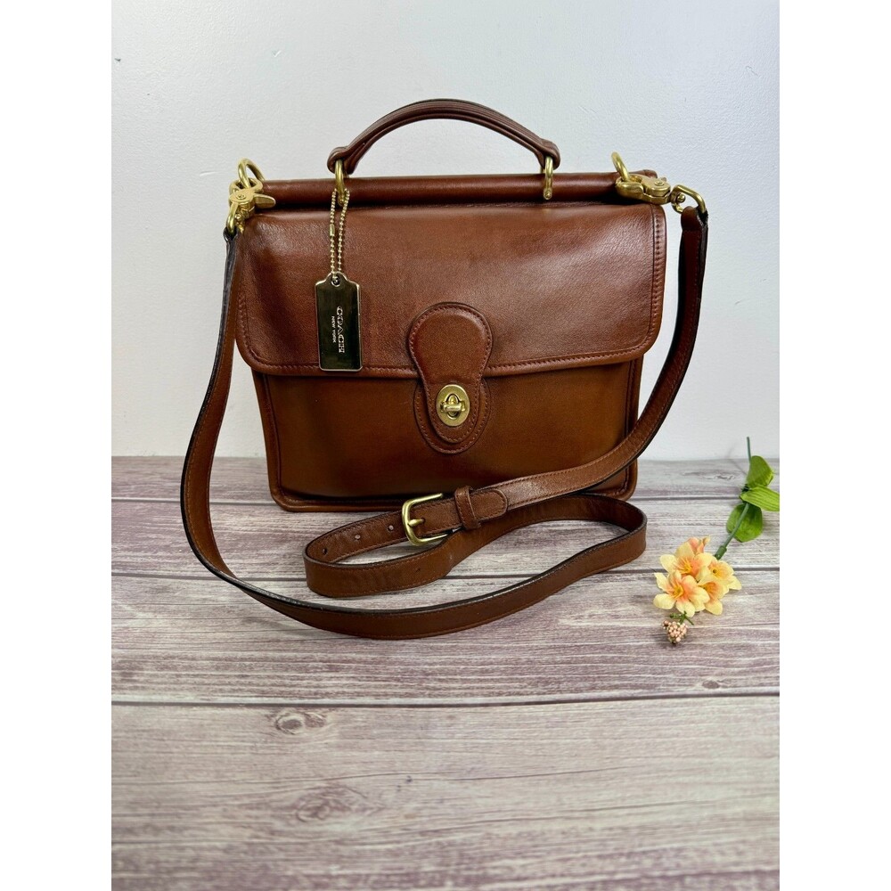 SOLD***COACH Willis #9927 Brown Leather Crossbody HandBag Beautiful Condition - Picture 11 of 17